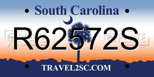 R62572S South Carolina License Plate