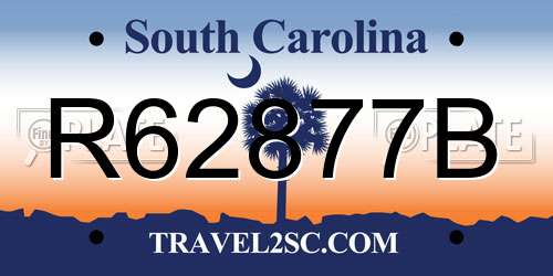 R62877B South Carolina License Plate