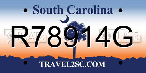 R78914G South Carolina License Plate