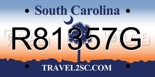 R81357G South Carolina License Plate
