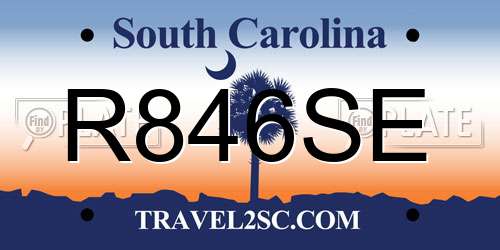 R846SE South Carolina License Plate