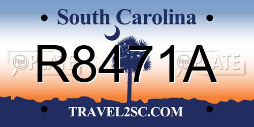 R8471A South Carolina License Plate