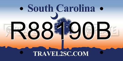 R88190B South Carolina License Plate