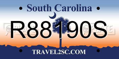 R88190S South Carolina License Plate