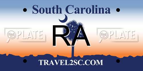 RA South Carolina License Plate