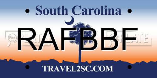 RAFBBF South Carolina License Plate