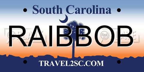 RAIBBOB South Carolina License Plate