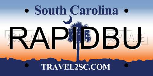 RAPIDBU South Carolina License Plate