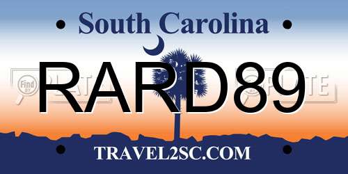 RARD89 South Carolina License Plate