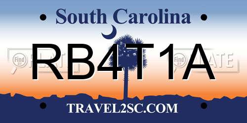 RB4T1A South Carolina License Plate