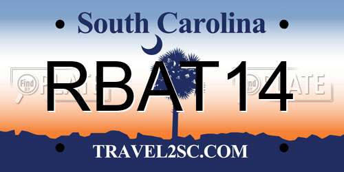 RBAT14 South Carolina License Plate