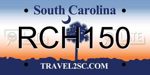 RCH150 South Carolina License Plate