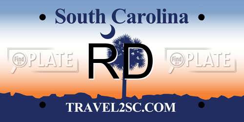 RD South Carolina License Plate