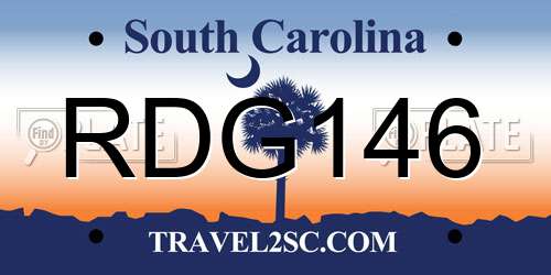 RDG146 South Carolina License Plate