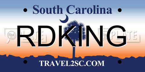 RDKING South Carolina License Plate