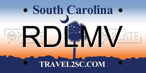 RDLMV South Carolina License Plate