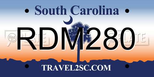 RDM280 South Carolina License Plate