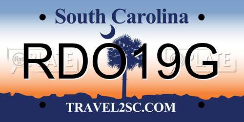 RDO19G South Carolina License Plate