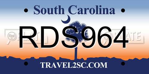 RDS964 South Carolina License Plate