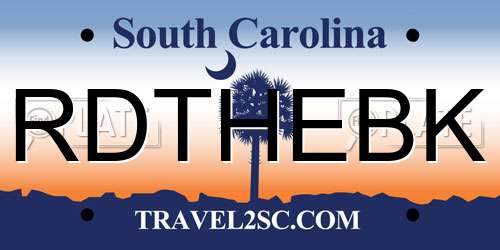 RDTHEBK South Carolina License Plate