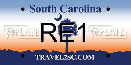 RE1 South Carolina License Plate