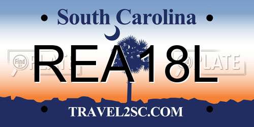 REA18L South Carolina License Plate