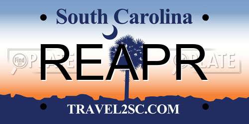 REAPR South Carolina License Plate