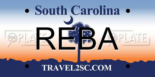 REBA South Carolina License Plate