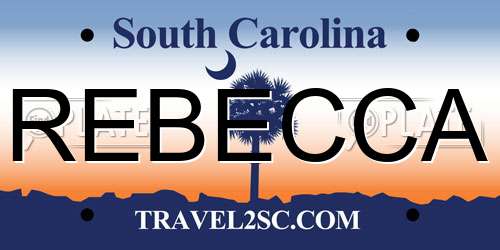 REBECCA South Carolina License Plate