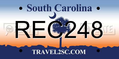 REC248 South Carolina License Plate