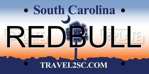 REDBULL South Carolina License Plate