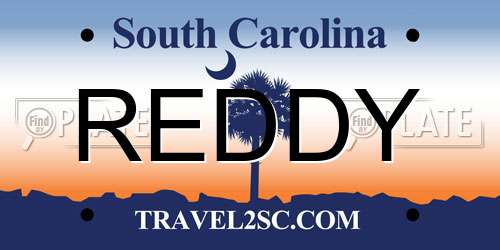 REDDY South Carolina License Plate