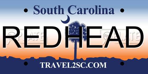 REDHEAD South Carolina License Plate