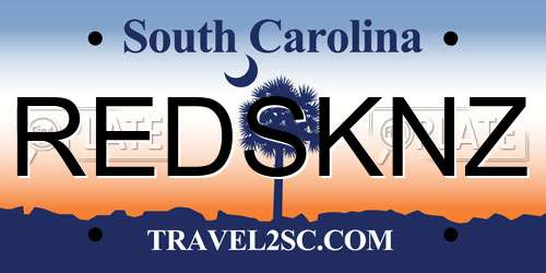 REDSKNZ South Carolina License Plate