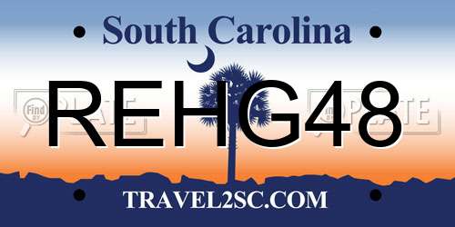 REHG48 South Carolina License Plate