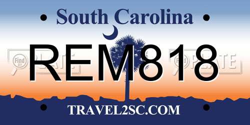 REM818 South Carolina License Plate