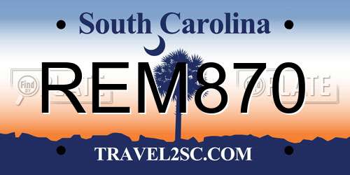 REM870 South Carolina License Plate
