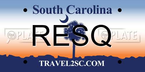 RESQ South Carolina License Plate