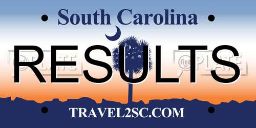 RESULTS South Carolina License Plate