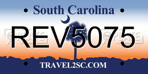 REV5075 South Carolina License Plate