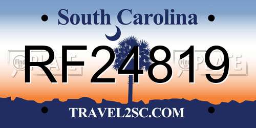 RF24819 South Carolina License Plate