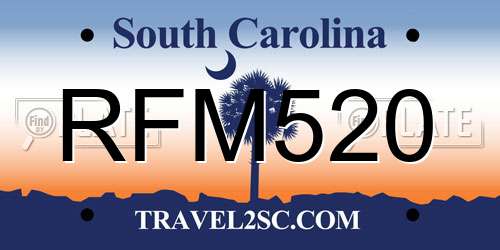 RFM520 South Carolina License Plate