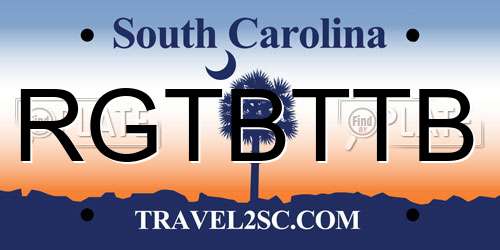 RGTBTTB South Carolina License Plate