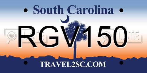 RGV150 South Carolina License Plate