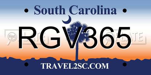 RGV365 South Carolina License Plate