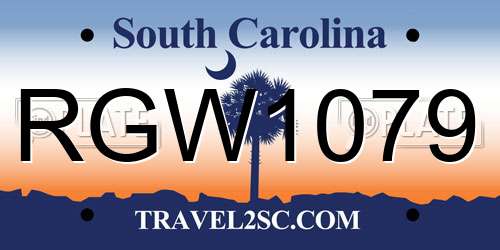 RGW1079 South Carolina License Plate