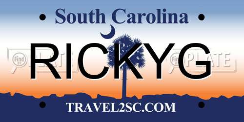 RICKYG South Carolina License Plate
