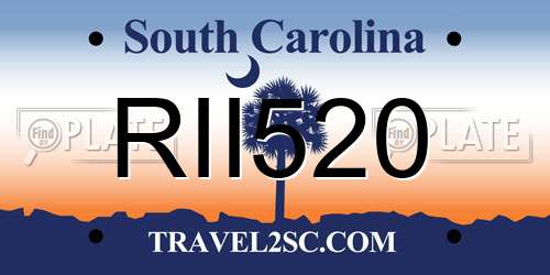 RII520 South Carolina License Plate