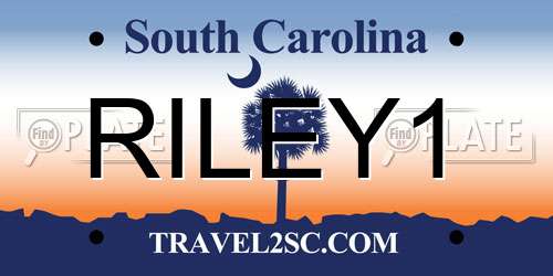 RILEY1 South Carolina License Plate
