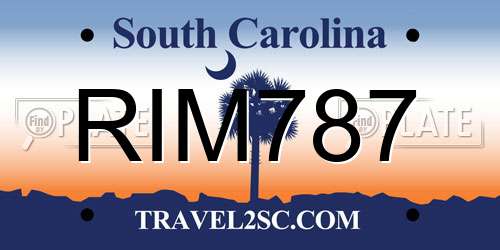 RIM787 South Carolina License Plate